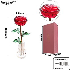 CRYSTAL - RED ROSE FLOWER 10