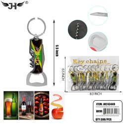 KEYCHAIN - #11 CORKSCREW BOTTLE OPENER JAMAICA 25DZ/CS