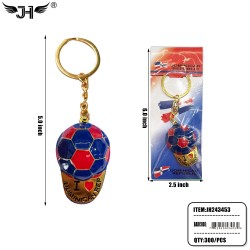 COUNTRY KEY CHAIN - DOMINICAN REPUBLIC CAP 25DZ/CS