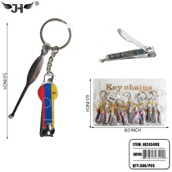 COUNTRY KEYCHAIN - EAR PICK&NAIL CLIPPER VENEZUELA 25DZ/CS