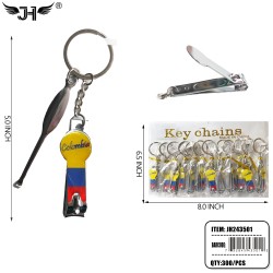 COUNTRY KEYCHAIN - EAR PICK&NAIL CLIPPER COLOMBIA 25DZ/CS
