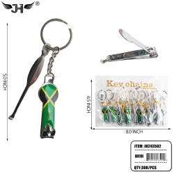 COUNTRY KEYCHAIN - EAR PICK&NAIL CLIPPER JAMAICA 25DZ/CS