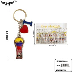 COUNTRY KEY CHAIN - #24 COLOMBIA LOVE NAIL CLIPPER 25DZ/CS