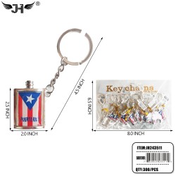 COUNTRY KEYCHAIN - BOTTLE STYLE PUERTO RICO 25DZ/CS