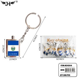 COUNTRY KEYCHAIN - BOTTLE STYLE EL SALVADOR 25DZ/CS