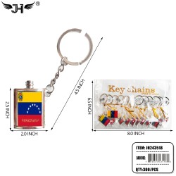 COUNTRY KEYCHAIN - BOTTLE STYLE VENEZUELA 25DZ/CS
