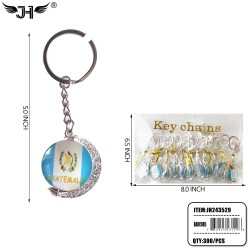 COUNTRY KEYCHAIN - MOON STYLE GUATEMALA 25DZ/CS