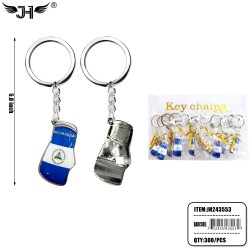 FLAG KEYCHAIN - BOXING GLOVES NICARAGUA 25DZ/CS