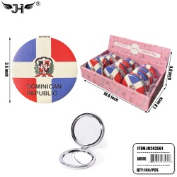 FLAG MIRROR - DOMINICAN REPUBLIC 12DZ/CS