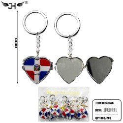 FLAG KEYCHAIN - DOMINICAN MIRROR 25DZ/CS