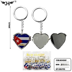 FLAG KEYCHAIN - CUBA MIRROR 25DZ/CS