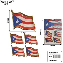 FLAG PIN - PUERTO RICO (4CT) 24DZ/CS
