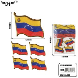 FLAG PIN - VENEZUELA (4CT) 24DZ/CS