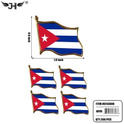 FLAG PIN - CUBA (4CT) 24DZ/CS
