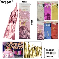 PARTY HANDING DECORATION -  FOIL GARLAND (5CT) 12DZ/CS