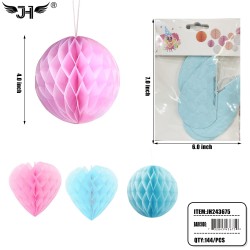 PARTY HANDING DECORATION - HONEYCOMB BALL (5CT) 4