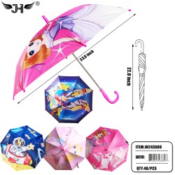 KIDS UMBRELLA - J HANDLE CARTOON 4 DESIGN 22