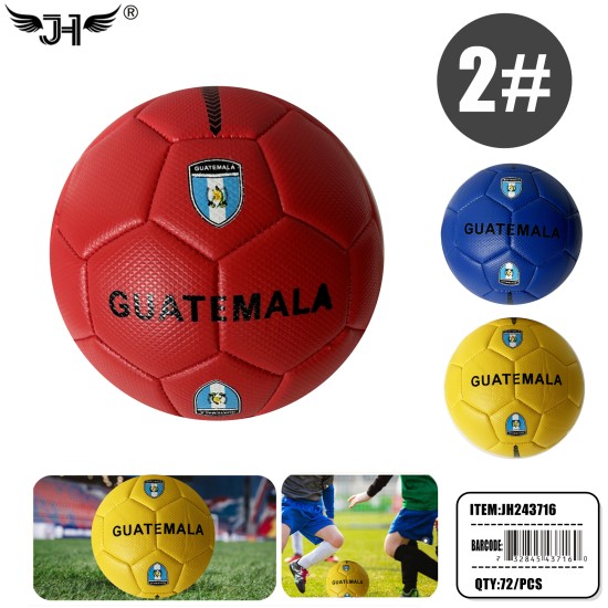 FLAG SOCCER BALL - #2 GUATEMALA 4 COLOR 72PC/CS FLAG SOCCER BALL - #2 GUATEMALA 4 COLOR 72PC/CS