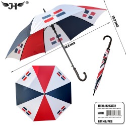 FLAG UMBRELLA - J HANDLE LONG DOMINICAN REPUBLIC 48PC/CS