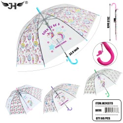 KIDS UMBRELLA - J HANDLE UNICORN 4 COLOR 20