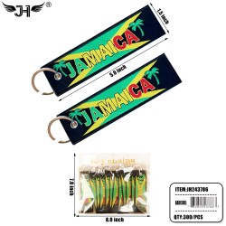 COUNTRY KEY CHAIN - KEY TAG JAMAICA 25DZ/CS