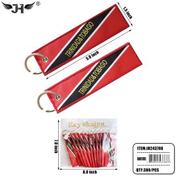 COUNTRY KEYCHAIN - KEY TAG TRINIDAD & TOBAGO 25DZ/CS