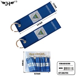 COUNTRY KEYCHAIN - TAG NICARAGUA 25DZ/CS
