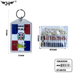 COUNTRY KEY CHAIN - DOMINICAN PICTURE FRAME TAG 25DZ/CS