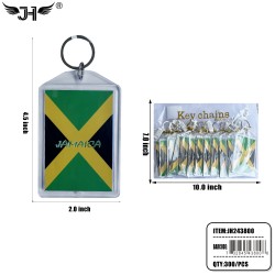 COUNTRY KEY CHAIN - JAMAICA PICTURE FRAME TAG 25DZ/CS