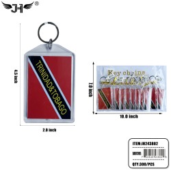 COUNTRY KEY CHAIN - TRINIDAD&TOBAGO PICTURE FRAME TAG 25DZ/CS