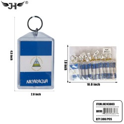 COUNTRY KEY CHAIN - NICARAGUA PICTURE FRAME TAG 25DZ/CS