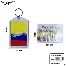 COUNTRY KEY CHAIN - COLOMBIA PICTURE FRAME TAG 25DZ/CS