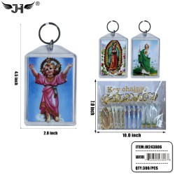 COUNTRY KEY CHAIN - RELIGOUS PICTURE FRAME TAG 25DZ/CS