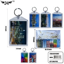 KEY CHAIN - NEW YORK PICTURE FRAME TAG 25DZ/CS