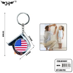 COUNTRY KEY CHAIN - USA TAPE MEASURE 25DZ/CS