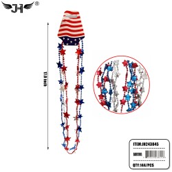 NECKLACE - USA FLAG 3CT (12PK) 12DZ/CS