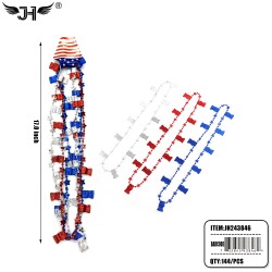 NECKLACE - USA FLAG 3CT (12PK) 12DZ/CS