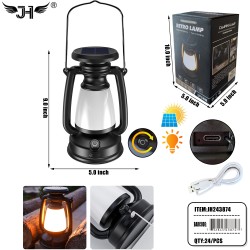 SOLAR CAMPING LANTERN LIGHT USB 24PC/CS