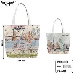 BEACH BAG - TOTE NEW YORK 2 COLOR MIX 4DZ/CS