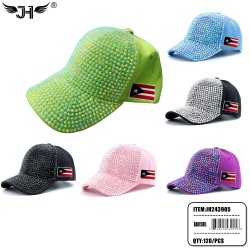 COUNTRY CAP RHINESTONES - PUERTO RICO 6 COLOR ASST 10DZ/CS