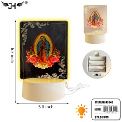 RELIGIOUS - LIGHT UP GUADALUPE 24PC/CS