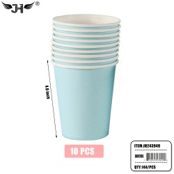 CUP - 10CT 9OZ PAPER BLUE (12PK) 12DZ/CS