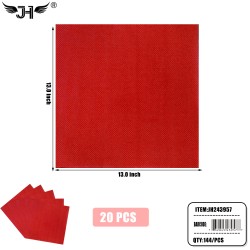 NAPKIN - RED 20CT (12PK) 12DZ/CS