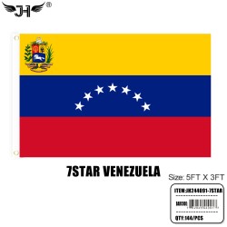 FLAG - 3FTX5FT 7 STAR VENEZUELA FLAG 6DZ/2BX/12DZ/CS