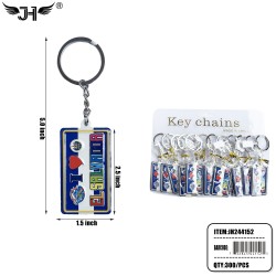 COUNTRY KEYCHAIN - I LOVE EL SALVADOR PLATE 25DZ/CS