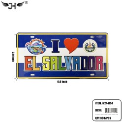FLAG FRIDGE MAGNET - EL SALVADOR PLATE 25DZ/CS