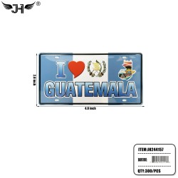 COUNTRY MAGNET - I LOVE GUATEMALA PLATE 2x4 25DZ/CS
