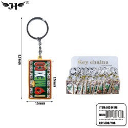 COUNTRY KEY CHAIN - I LOVE MEXICO PLATE 25DZ/CS