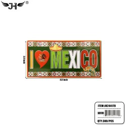 COUNTRY MAGNET - I LOVE MEXICO PLATE2x4 25DZ/CS
