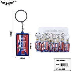 COUNTRY KEY CHAIN - I LOVE PUERTO RICO PLATE 25DZ/CS